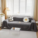 Thick Plush Jacquard Velvet Throw Blanket on Sofa, Sofa Slipcovers and Sectional Sofa Covers by Slipcover KAS™