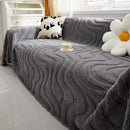 Thick Plush Jacquard Velvet Throw Blanket on Sofa, Sofa Slipcovers and Sectional Sofa Covers by Slipcover KAS™