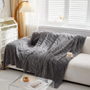 Thick Plush Jacquard Velvet Throw Blanket on Sofa, Sofa Slipcovers and Sectional Sofa Covers by Slipcover KAS™