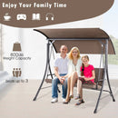 3-Seat Outdoor Porch Swing with Adjustable Canopy and Padded Cushions by LJGDeals