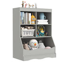 3-Tier Children's Multi-Functional Bookcase Toy Storage Bin Floor Cabinet