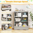 3-Tier Children's Multi-Functional Bookcase Toy Storage Bin Floor Cabinet by LJGDeals