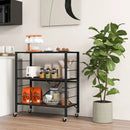 3-Tier Foldable Shelving Unit with Detachable Wheels and Adjustable Shelves by LJGDeals