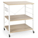 3-Tier Kitchen Baker's Rack Microwave Oven Storage Cart with Hooks by LJGDeals