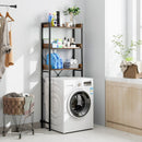 Over The Toilet Storage Rack with Hooks and Adjustable Bottom Bar by LJGDeals