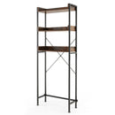 Over The Toilet Storage Rack with Hooks and Adjustable Bottom Bar by LJGDeals