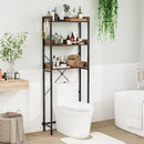 Over The Toilet Storage Rack with Hooks and Adjustable Bottom Bar by LJGDeals