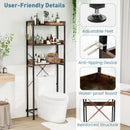 Over The Toilet Storage Rack with Hooks and Adjustable Bottom Bar by LJGDeals