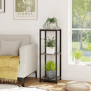 3-Tier Tall Metal Plant Stand Corner Plant Holder with Anti-tipping Device-Black & Gray by DirectDeals
