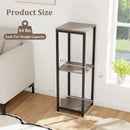 3-Tier Tall Metal Plant Stand Corner Plant Holder with Anti-tipping Device-Black & Gray by DirectDeals