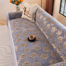 French Country Floral Sofa Cover with Ruffled Skirt, Farmhouse Decor for Living Room