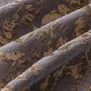 Elegant Botanical Sofa Cover with Pleated Tulle Skirt, Vintage Floral Couch Protector