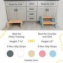 2-Step Wooden Stool for Kids by Ocodile.com