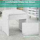 Vanity Makeup Dressing Table Set with Flip Top Mirror and Cushioned Stool by LJGDeals