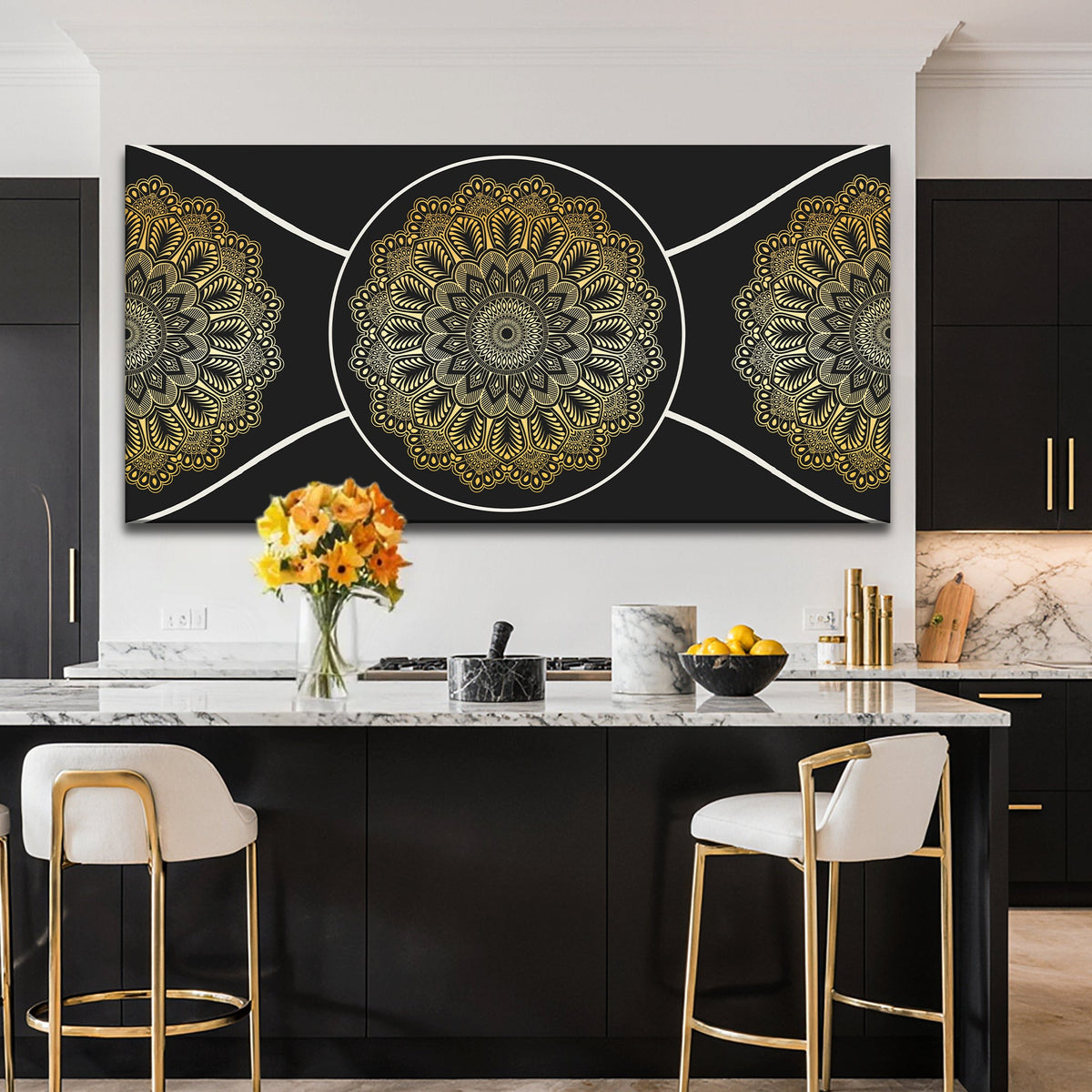 Gold Sacred Geometry Wall Art, photo 5 of 10