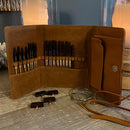 Premium 3.5 Inch Rosewood Interchangeable Circular Knitting Needle Set with Carrying Case (29 Piece Set) by Revolution Fibers