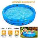 51x13Ó Inflatable Swimming Pool Blow Up Family Pool For 3 Kids Foldable Swim Ball Pool Center w/ 4 Valves Bottom Water Drain Plug For Indoor Backyard