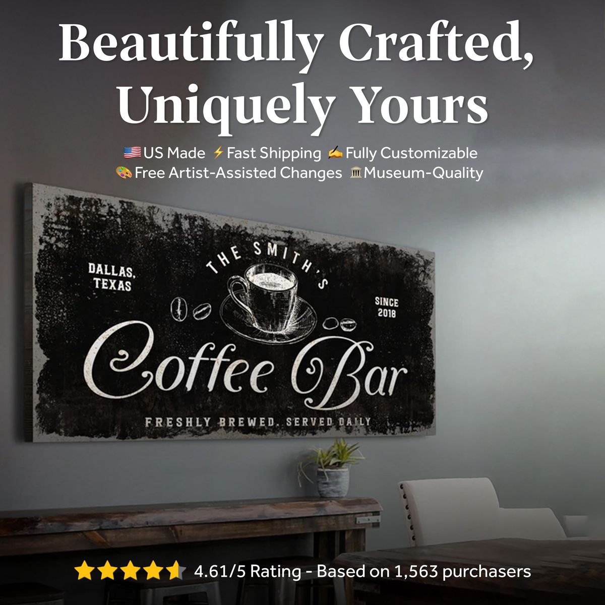 Coffee Bar Sign, photo 11 of 12