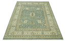 Fine 8x10 Vintage Style Gray and Beige Hand Knotted Traditional wool area rug by The Rug Decor