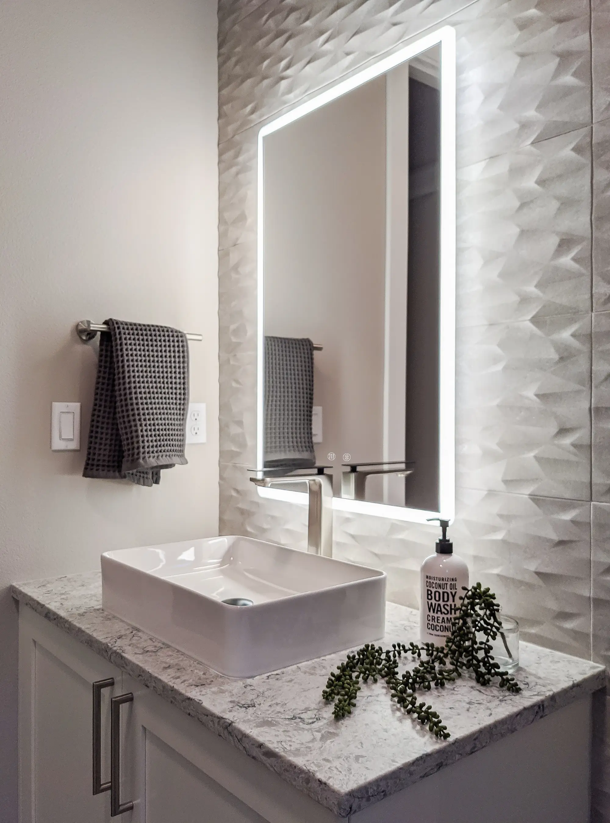 Zeek 24"x36" Backlit LED Rectangular Bathroom Wall Mirror MA2436, photo 3 of 11