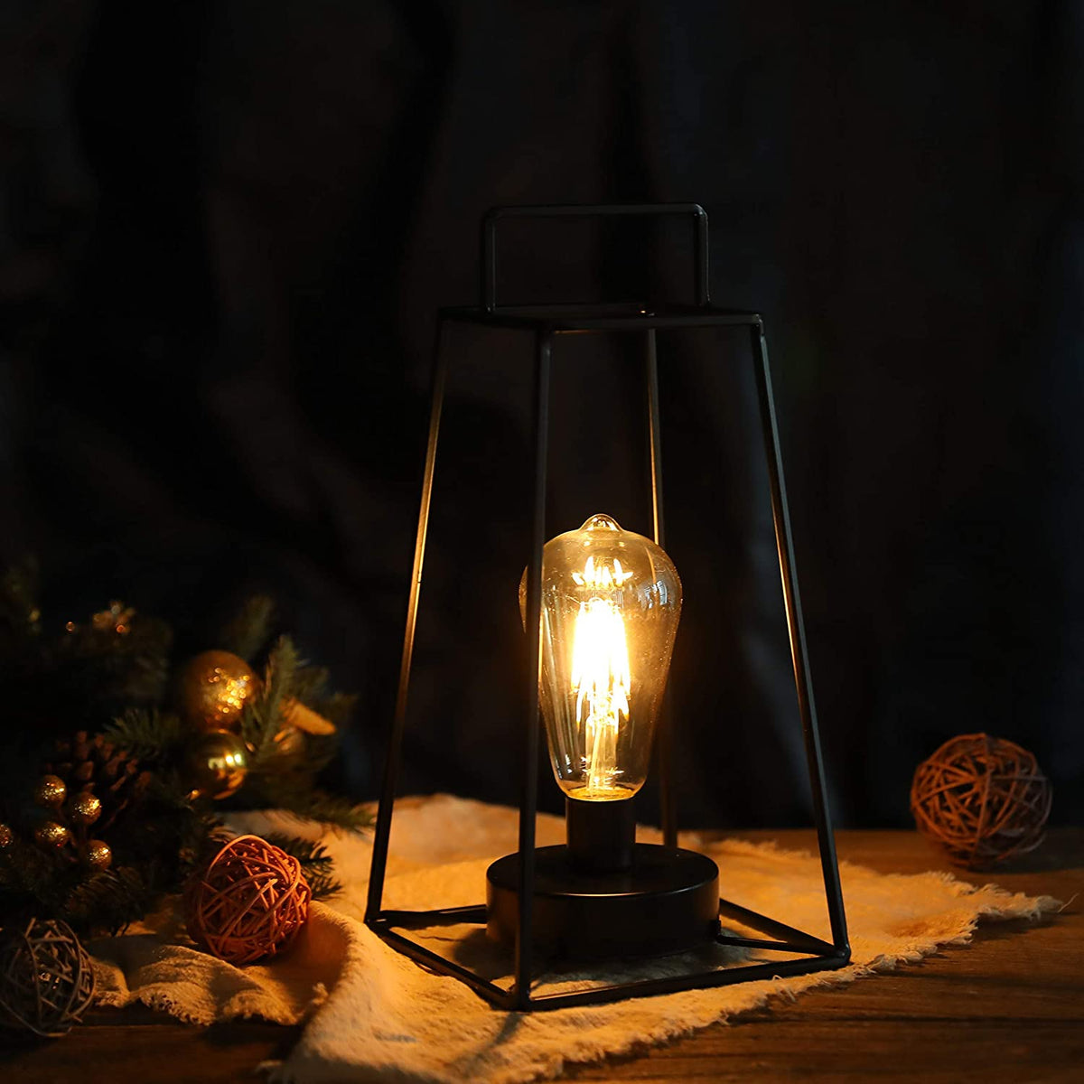 12''H Retro Style Geometric Table Lamp, photo 5 of 7