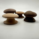 Wood Knob, Round with Wide Base