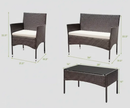 4Pcs Outdoor Patio Furniture Set – Rattan Wicker Sofa - Multiple Styles by 2Dropme