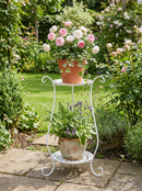 Two-Tier Metal Plant Stand – Double Layer Iron Flower Rack for Indoor & Outdoor Plants by 2Dropme