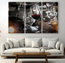 Red Wine and Glass Canvas Print by MyGreatCanvas | Canvas Wall Art Prints | Photo Prints & Wall Decor