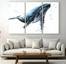 Watercolor Whale Wall Art Canvas Print by MyGreatCanvas | Canvas Wall Art Prints | Photo Prints & Wall Decor