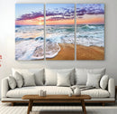 Coastal Sunset Art Beach Canvas Wall Art Print | Ocean Waves by MyGreatCanvas | Canvas Wall Art Prints | Photo Prints & Wall Decor