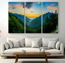 Green Forest Wall Art Canvas Print