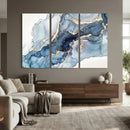 Abstract Art Print - Blue Abstract Canvas Wall Art Print