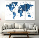World Map Canvas Print – Framed Detailed Map of the World by MyGreatCanvas | Canvas Wall Art Prints | Photo Prints & Wall Decor