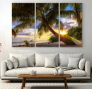 Tropical Island Sunset on the Beach Palms Wall Art Canvas by MyGreatCanvas | Canvas Wall Art Prints | Photo Prints & Wall Decor
