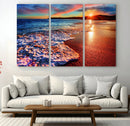 Colorful Coastal Sunset on the Beach Canvas Print, Ocean