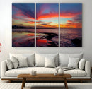 Glorious Sunset on The Beach Wall Art Canvas Print