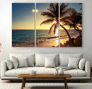 Sunset Palm Trees Wall Art Canvas Print by MyGreatCanvas | Canvas Wall Art Prints | Photo Prints & Wall Decor