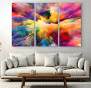 Blazing Vibrant Colors Cloud Wall Art Canvas Print