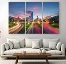 Dallas City Lights Large Wall Art Dallas Cityscape Canvas