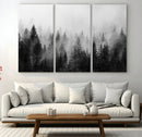Fogy Forest Canvas Wall Art Print - Mountain Wall Art with