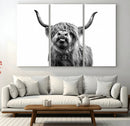 Fanny Scottish Highland Cow Cattle Art Print Farmhouse Wall by MyGreatCanvas | Canvas Wall Art Prints | Photo Prints & Wall Decor