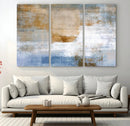 Blue Multi Panel Abstract Wall Art Canvas, Abstract Blue and