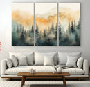 Abstract Forest Print - Mountain Wall Art | Autumn Landscape