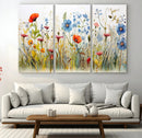 Colorful Wildflower Canvas Wall Art - Vibrant Floral