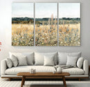Wildflower Field Wall Art Canvas | Nature-Inspired Landscape