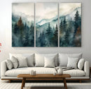 Serenity Forest Wall Art Canvas | Foggy Mountain Landscape