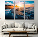 Sunset Beach Ocean Canvas Wall Art – Tranquil Ocean
