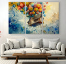 UP-Inspired Floating House with Balloons Canvas Art – by MyGreatCanvas | Canvas Wall Art Prints | Photo Prints & Wall Decor