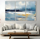 Abstract Ocean Canvas Wall Art - Coastal Blue and Gold by MyGreatCanvas | Canvas Wall Art Prints | Photo Prints & Wall Decor